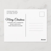 Family Foto Blue Buffalo Kariert Frohe Weihnachten Postkarte (Rückseite)