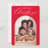 FAMILY FOTO CARD fröhliche Weihnachtsarchitektur R Ankündigung (Vorderseite)