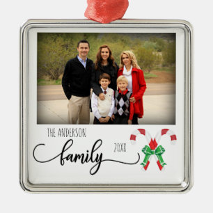 FAMILY FOTO CHRISTMAS ORNAMENT AUS METALL