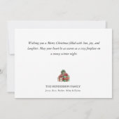 Family Foto Classic Happy Holiday Weihnachtskarte (Rückseite)