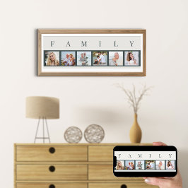 FAMILY Foto Collage 6 Bilderstreifen individuell Poster