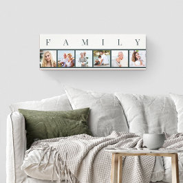 FAMILY Foto Collage 6 Picture Natural Leinwanddruck