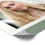 FAMILY Foto Collage 6 Picture Strip Green Custom Poster (Ecke)