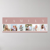 FAMILY Foto Collage 6 Picture Strip Pink Custom Poster (Vorne)