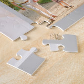 Family Foto Collage Grey Masonry Grid Custom Puzzle (Seite)