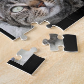 Family Foto Collage Monogrammed Black 11 Pictures Puzzle (Seite)