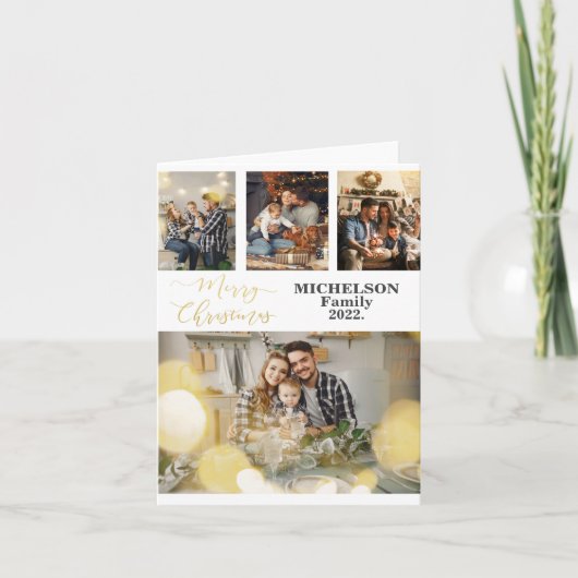Family Foto Custom Weihnachtskarte Feiertagskarte (Vorderseite)