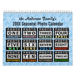 Family Foto Easy DIY Custom 2025 Saison Szene Kalender