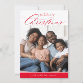 FAMILY FOTO Frohe Weihnachten niedliche Kalligraph (Vorderseite)