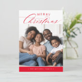 FAMILY FOTO Frohe Weihnachten niedliche Kalligraph (Stehend Vorderseite)