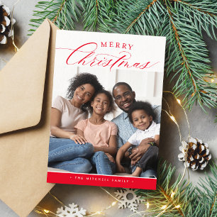 FAMILY FOTO Frohe Weihnachten niedliche Kalligraph