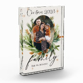 Family Foto Green Blätter Frohe Weihnachten (Links)