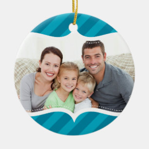 FAMILY FOTO HANUKKAH ORNAMENT fett heller Streifen