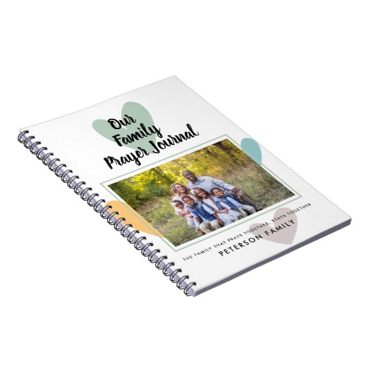 Family Foto Hört Personalisiertes Gebet Journal Notizblock (Rechte Seite)