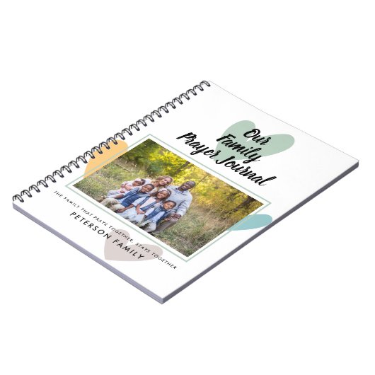 Family Foto Hört Personalisiertes Gebet Journal Notizblock (Linke Seite)