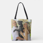 Family-Foto mit Dog-Vorlage Tasche (Rückseite)