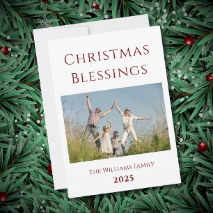 Family Foto Moderne Weihnachtskarte Feiertagskarte