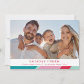 FAMILY FOTO Moderner geometrischer Rahmen Feiertagskarte (Vorderseite)