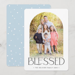 FAMILY FOTO Moderner Minimalbogen BLESSED Blassbla Ankündigung