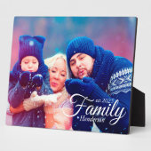 Family Foto Modernes Kalligrafie Minimalistisch Fotoplatte (Seite)