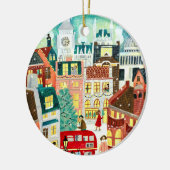 Family Foto niedlich London Illustration Weihnacht Keramik Ornament (Links)