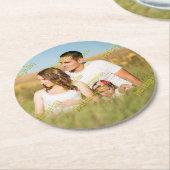 FAMILY-Foto ✨ Runder Pappuntersetzer (Angewinkelt)