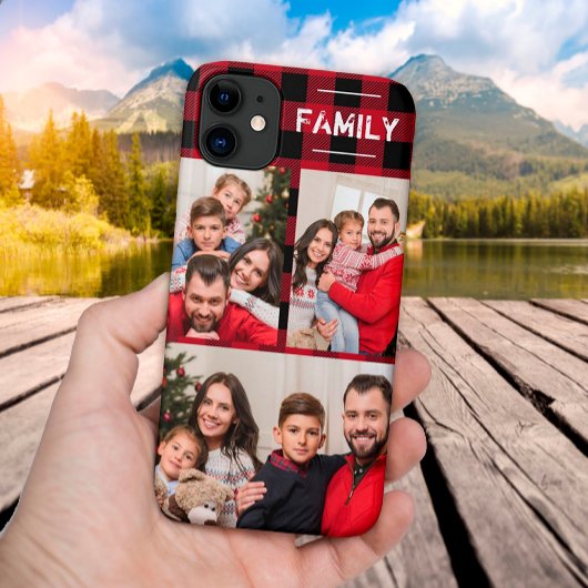 Family Foto Rustic Red Buffalo Kariert Case-Mate iPhone Hülle