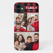 Family Foto Rustic Red Buffalo Kariert Case-Mate iPhone Hülle (Rückseite)