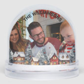 FAMILY FOTO WINTER SZENE GRENZE SCHNEEKUGELN (Vorderseite)