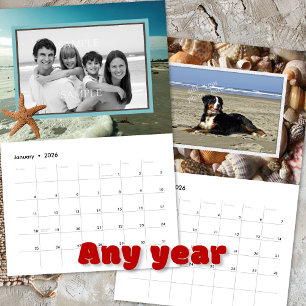 Family Fotos Beach Life Ocean Seashells Kalender