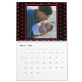 Family Fotos Collage Heart Balloon Pattern Black Kalender (Mär 2026)
