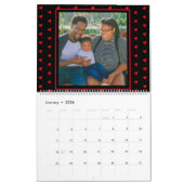 Family Fotos Collage Heart Balloon Pattern Black Kalender (Jan 2026)