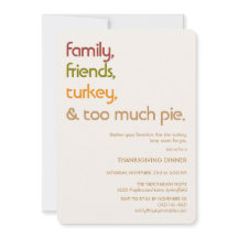 Family, Friends, Turkey, Pie Modern Thanksgiving