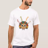 Family Friends Turkey Pie | Modern Thanksgiving T-Shirt (Vorderseite)