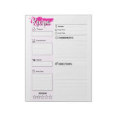 Family Full Page Papers | Blank Recipe Pages  Notizblock (Rotiert)