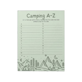 Family Fun Camping A-Z Game Notizblock