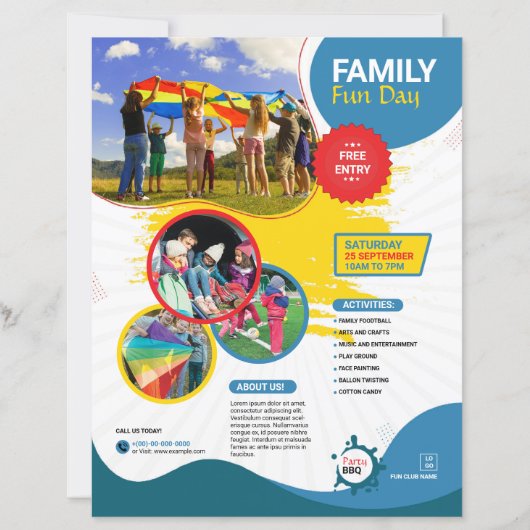 Family Fun Day Flyer Template (Vorderseite)