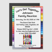 Family Fun Reunion Magnetic Card Magneteinladung (Vorne/Hinten)
