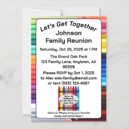 Family Fun Reunion Magnetic Card Magneteinladung