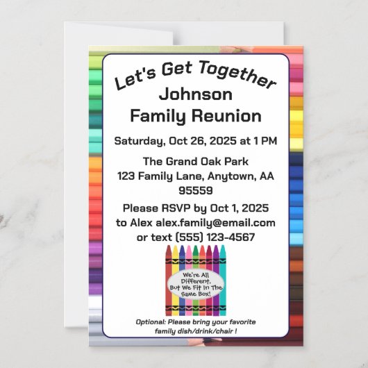 Family Fun Reunion Magnetic Card Magneteinladung (Vorderseite)