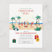 Family Fun Summer Beach Party Einladungspostkarte (Vorderseite)