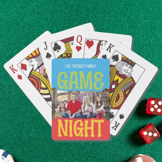 Family Game Night Photo Cute & Colorful Spielkarten