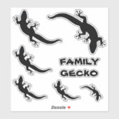 FAMILY GECKO AUFKLEBER (Blatt)