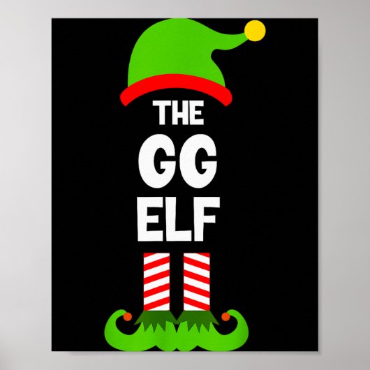 Family Gg Elf Christmas Matching Pajama Funny  Poster (Vorne)
