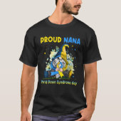 Family Gnome Proud Nana Down Syndrome Awareness T2 T-Shirt (Vorderseite)