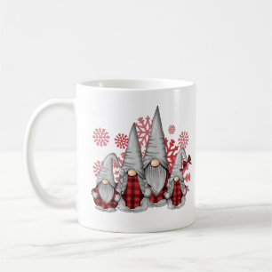 Family Gnomes Xmas Sublimation Kariert Gnome Roter Kaffeetasse