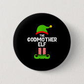 Family Godmother Elf Christmas Matching Pajama Fun Button (Vorderseite)