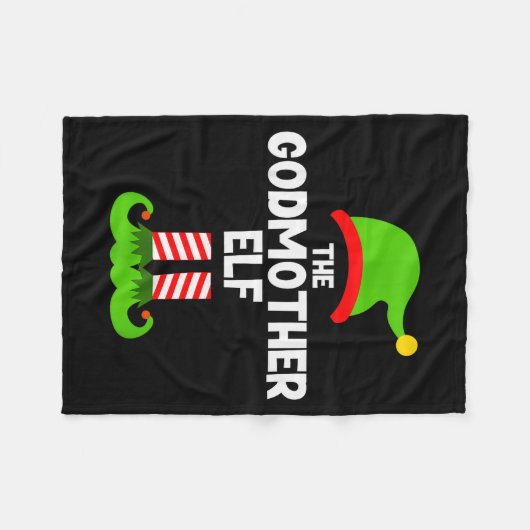 Family Godmother Elf Christmas Matching Pajama Fun Fleecedecke (Vorderseite (Horizontal))