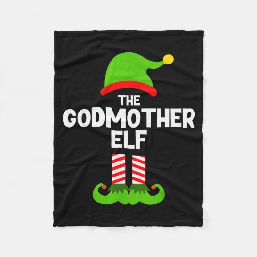 Family Godmother Elf Christmas Matching Pajama Fun Fleecedecke (Vorderseite)