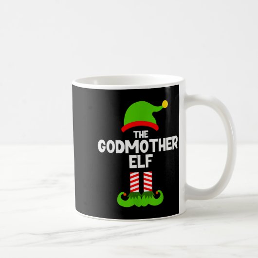 Family Godmother Elf Christmas Matching Pajama Fun Kaffeetasse (Rechts)